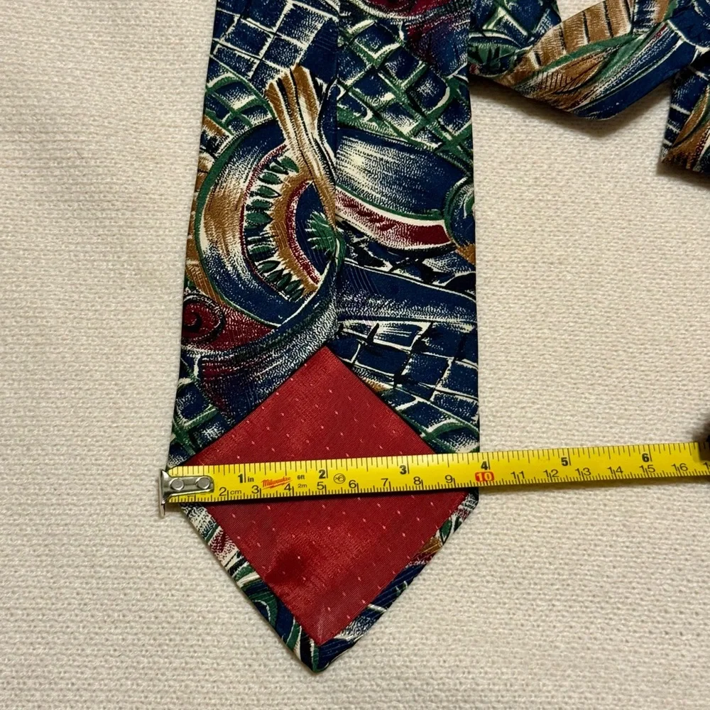 Alta‎ Moda Cervino Multicolor Abstract Men's Tie 100% Silk